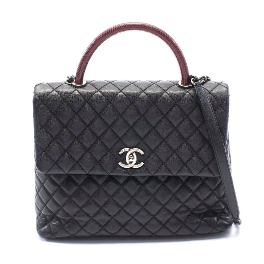Chanel Matelasse Coco Handle Handbag Exotic Leather